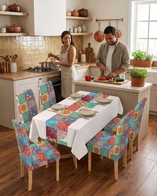 Imagen 2 del producto Juego De Mantel Antimanchas 140x220 + 6 Fundas De Silla 06