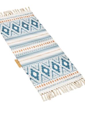 Imagen 1 del producto JUEGO DE 2 BAJADA DE CAMA ALFOMBRA DE LINO 60X130cm TH05