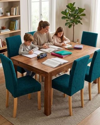 Imagen 2 del producto PACK DE 6 FUNDAS DE SILLAS DISEÑO TEXTURIZADO DE HOJAS M5