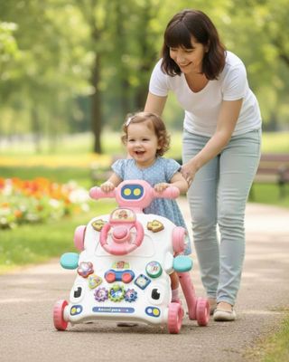 Imagen 1 del producto Caminador musical multifuncional 6 en 1 rosado