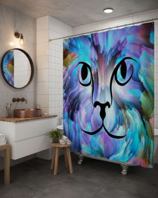 Imagen 2 del producto Cortina de Baño Tela Género + Forro Impermeable c41