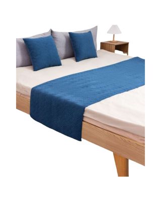 Imagen 2 del producto Set de Pieceras Plush + Fundas de Cojin 45×45 azul