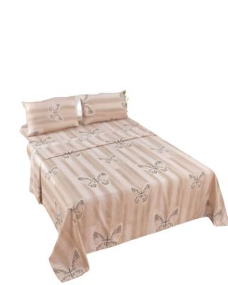 Imagen 2 del producto SET DE SABANAS DISEÑO ESTAMPADO 2 PLAZAS BEIGE