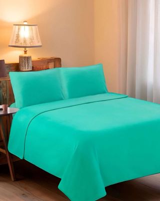 Imagen 2 del producto Sábana de Polar Ultra Suave Máxima Calidez y Confort Verde claro 2 plazas