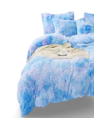 Imagen 2 del producto PLUMON CHIPORRO PELUDO 2 PLAZAS CELESTE JASPEADO