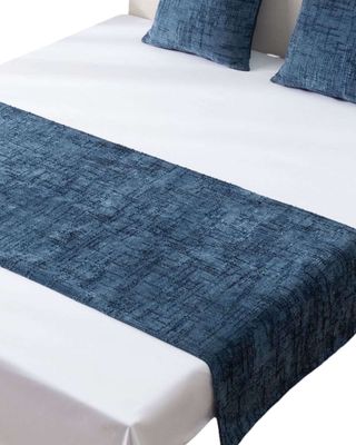 Imagen 2 del producto PIECERA CON 2 FUNDAS MODELO CHENILLE AZUL