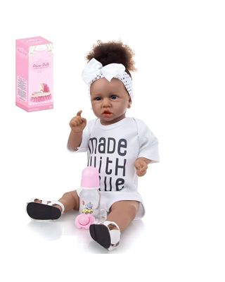 Imagen 2 del producto Muñeca infantil bebé realista silicona Morena
