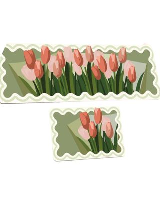 Imagen 1 del producto ALFOMBRAS DECORATIVAS COCINA ANTIDESLIZANTE DISEÑO FLORES