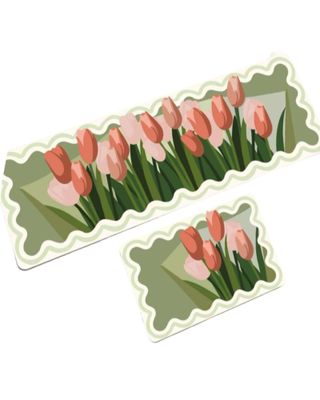 Imagen 2 del producto ALFOMBRAS DECORATIVAS COCINA ANTIDESLIZANTE DISEÑO FLORES