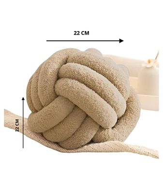 Imagen 2 del producto COJIN ELEGANTE NUDO BEIGE 22 CM