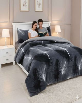 Imagen 2 del producto Cubrecama Premium Plush y Chiporro - Invierno King gris