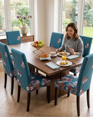 Imagen 1 del producto JUEGOS DE 6 FUNDAS PARA SILLAS CON DISEÑO ELASTICO M7