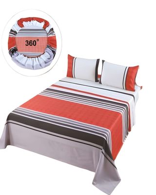 Imagen 1 del producto SET DE SABANAS DISEÑO ESTAMPADO 2 PLAZAS NARANJA