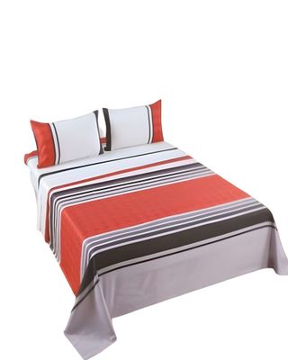 Imagen 2 del producto SET DE SABANAS DISEÑO ESTAMPADO 2 PLAZAS NARANJA