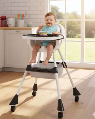 Imagen 1 del producto Silla de Comer para Bebé Multifuncional 3 en 1 Negro
