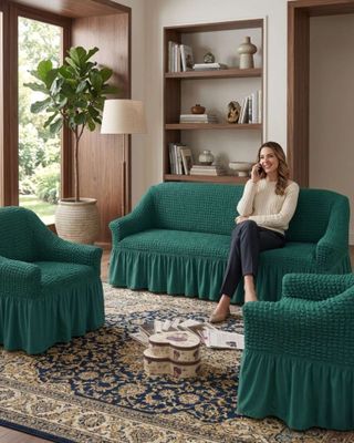 Imagen 2 del producto Juego de Fundas Cubre Sillon Turcas 3-1-1 con Textura de Burbuja m9