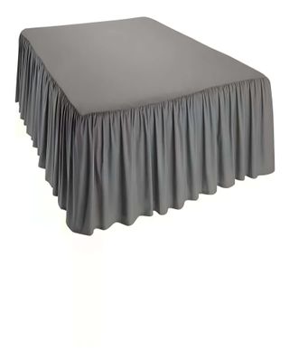 Imagen 1 del producto FALDON DE CAMA SIN FUNDA PLAZA Y MEDIA GRIS