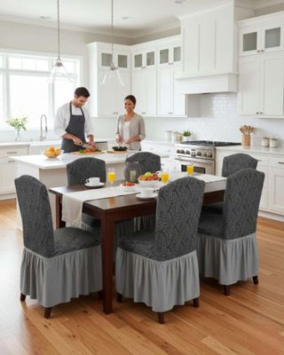 Imagen 2 del producto JUEGO DE 6 FUNDAS DE SILLA TEJIDO 3D M4