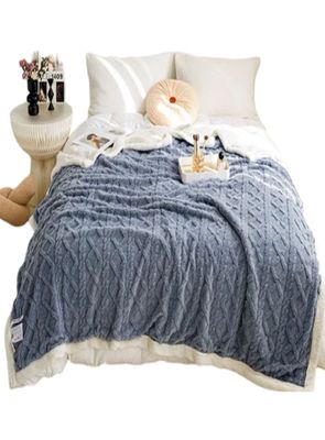 FRAZADA MANTA DE PLUSH Y SHERPA EXTRA SUAVES TP23