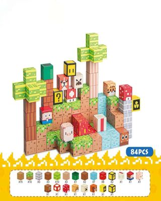 Imagen 2 del producto Juguete Cubo Magnetico 84 piezas diseño Mine-cratf