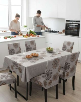 Imagen 1 del producto Juego De Mantel Antimanchas 140x220 + 6 Fundas De Silla 20