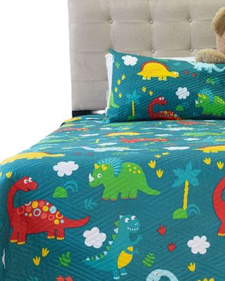 Imagen 1 del producto Cubrecama Quilt primavera verano verde dinosaurio