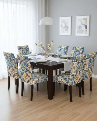 Imagen 2 del producto JUEGOS DE 6 FUNDAS PARA SILLAS  CON DISEÑO ELASTICO M28