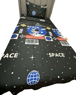 Imagen 1 del producto Juego de Sábanas niña niño infantil plaza y media diseño deAstronauta  Espacio 