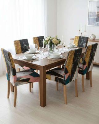 Imagen 2 del producto JUEGOS DE 6 FUNDAS PARA SILLAS CON DISEÑO ELASTICO M27