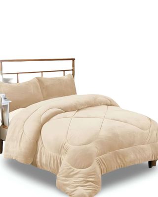 Imagen 2 del producto COBERTOR ELEGANTE DE INVIERNO UNICOLOR PLUSH CON CHIPORRO PLAZA Y MEDIA S53