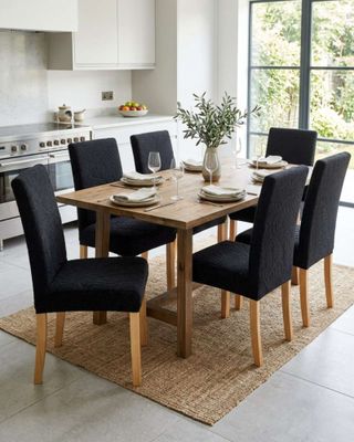 Imagen 1 del producto PACK DE 6 FUNDAS DE SILLAS DISEÑO TEXTURIZADO DE HOJAS M3