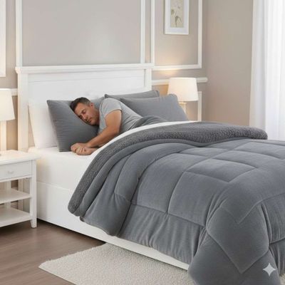 Imagen 1 del producto Cubrecama de invierno Plush y Chiporro - color gris King