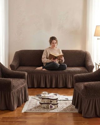 Imagen 2 del producto Juego de Fundas Cubre Sillon Turcas 3-1-1 con Textura de Burbuja m10