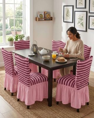 Imagen 2 del producto JUEGO DE 6 FUNDAS PARA SILLAS DISEÑO TURKA DE LINEAS M6