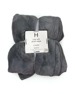 Imagen 2 del producto Frazada Térmica de Plush con Reverso en Chiporro gris