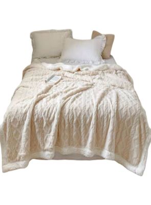 FRAZADA MANTA DE PLUSH Y SHERPA EXTRA SUAVES TP07