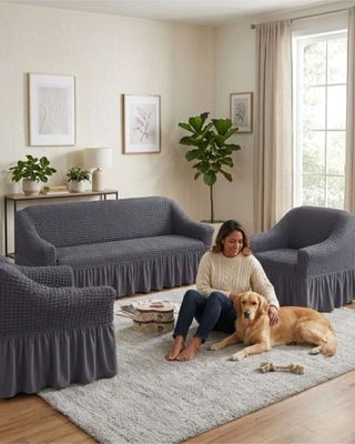 Imagen 1 del producto Juego de Fundas Cubre Sillon Turcas 3-1-1 con Textura de Burbuja m8