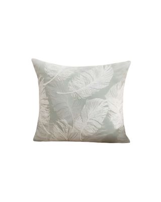 JUEGO DE 2 FUNDAS DE COJINES DE HOJAS VERDE