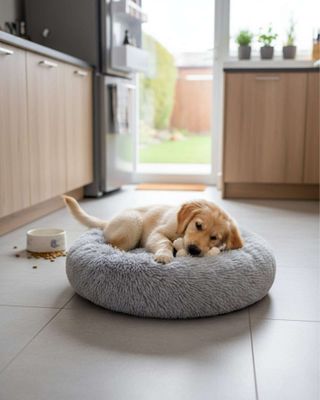 Imagen 2 del producto Cama Acolchada de Alta Densidad para tus mascotas 70 cm plomo