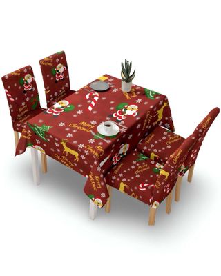 Imagen 2 del producto SET Mantel más 6 fundas de sillas antimanchas navideño 140x220 cm 04