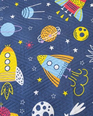 Imagen 2 del producto Cubrecama Quilt primavera verano planteas azul