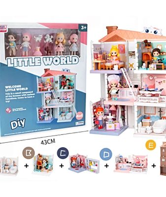 Imagen 2 del producto Casa de Muñecas de Lujo con Muebles y Muñequitas