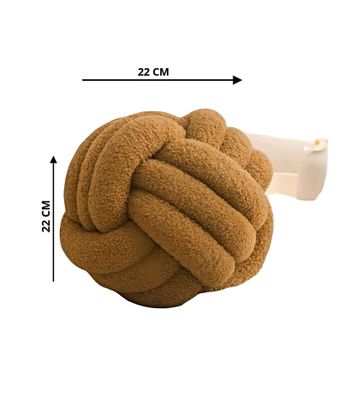 Imagen 2 del producto COJIN ELEGANTE NUDO CAFÉ 22 CM
