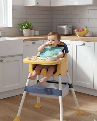 Imagen 1 del producto Silla de Comer Multifuncional para Bebé 2 en 1 Azul