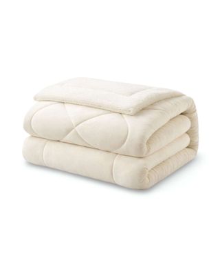 Imagen 2 del producto Cubrecama plush con chiporro Acolchado liso King beige