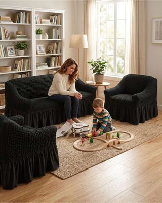 Imagen 2 del producto Juego de Fundas Cubre Sillon Turcas 3-1-1 con Textura de Burbuja m7