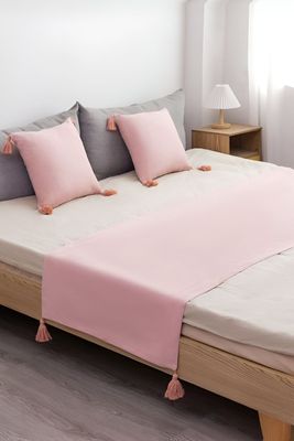 Imagen 1 del producto  PIECERA DE CAMA DECORATIVA MODELO LINO ROSADO
