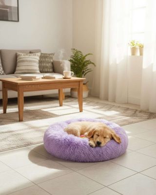 Imagen 2 del producto Cama Acolchada de Alta Densidad para tus mascotas 100 cm morado