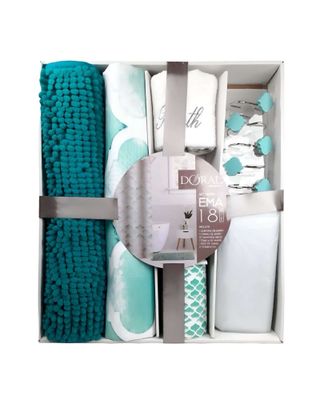 Imagen 2 del producto Juego Set de Baño 18 Piezas Cortina, Alfombra, Toalla y Jaboneras Doral A10