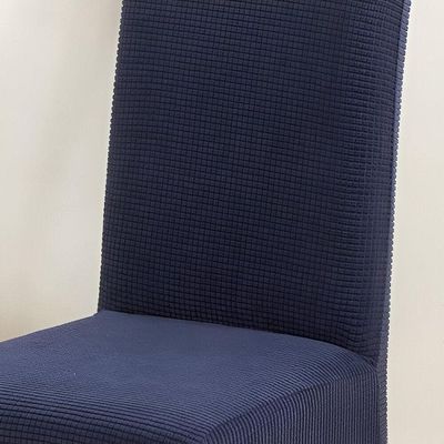 Imagen 2 del producto PACK DE 6 FUNDAS CUBRE SILLAS DE COMEDOR CUADRILLE AZUL